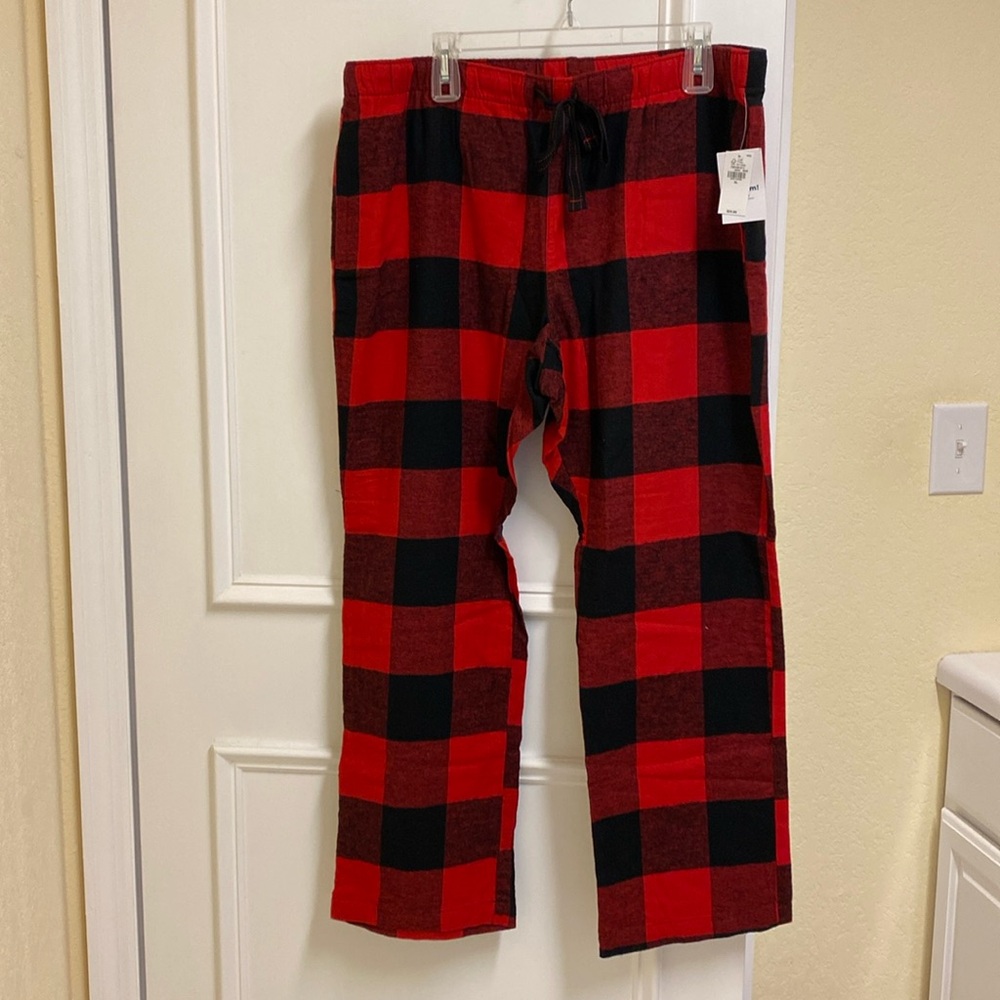 Old Navy 100% Cotton Red Buffalo Plaid Flannel Pajama Lounge Pants Size XL